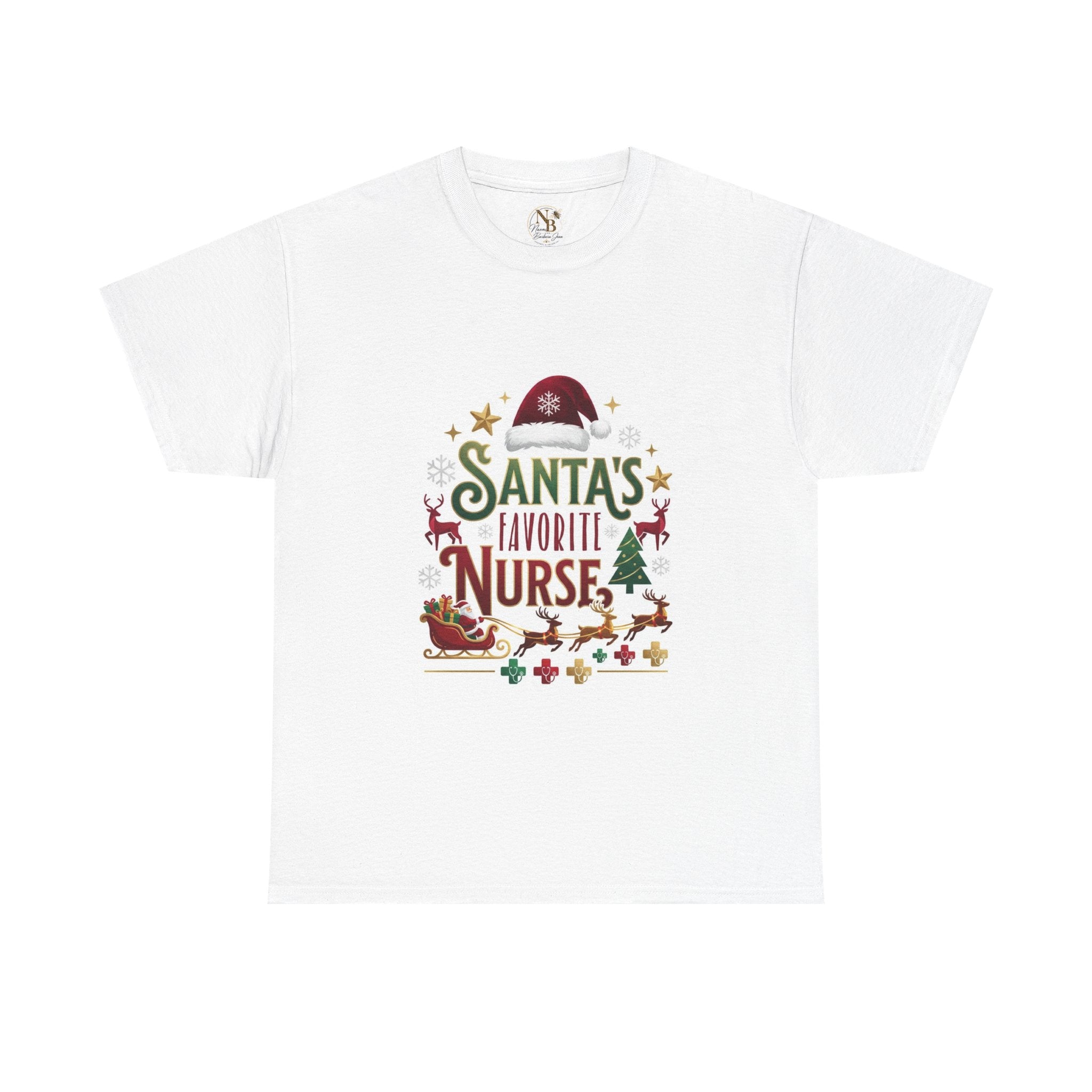 Santa's Favorite Nurse Unisex Heavy Cotton Tee