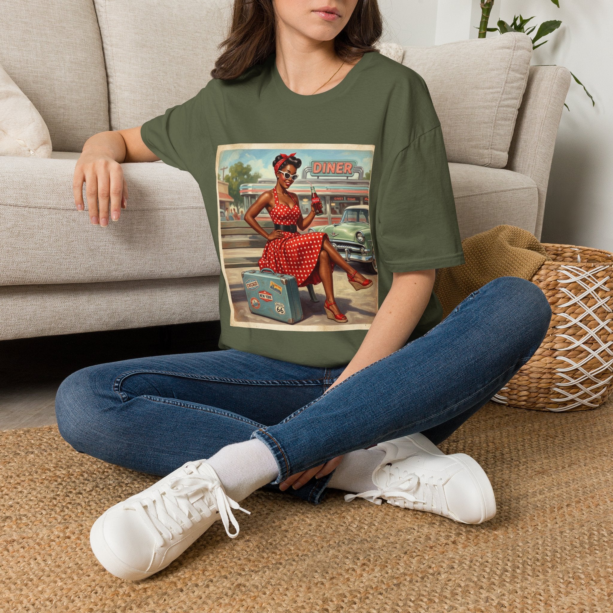 Poka Dot Vintage Inspired Unisex Softstyle T-Shirt