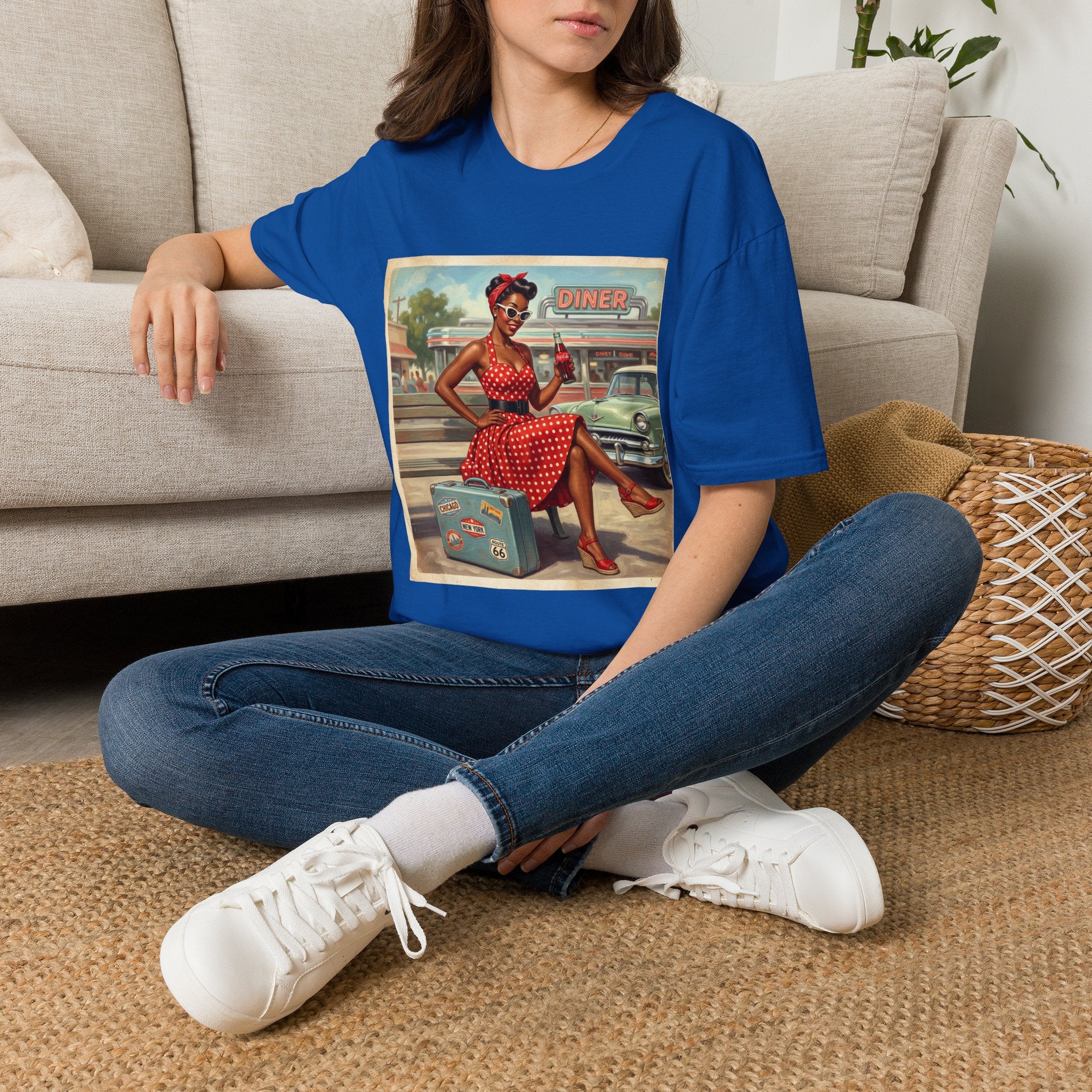 Poka Dot Vintage Inspired Unisex Softstyle T-Shirt