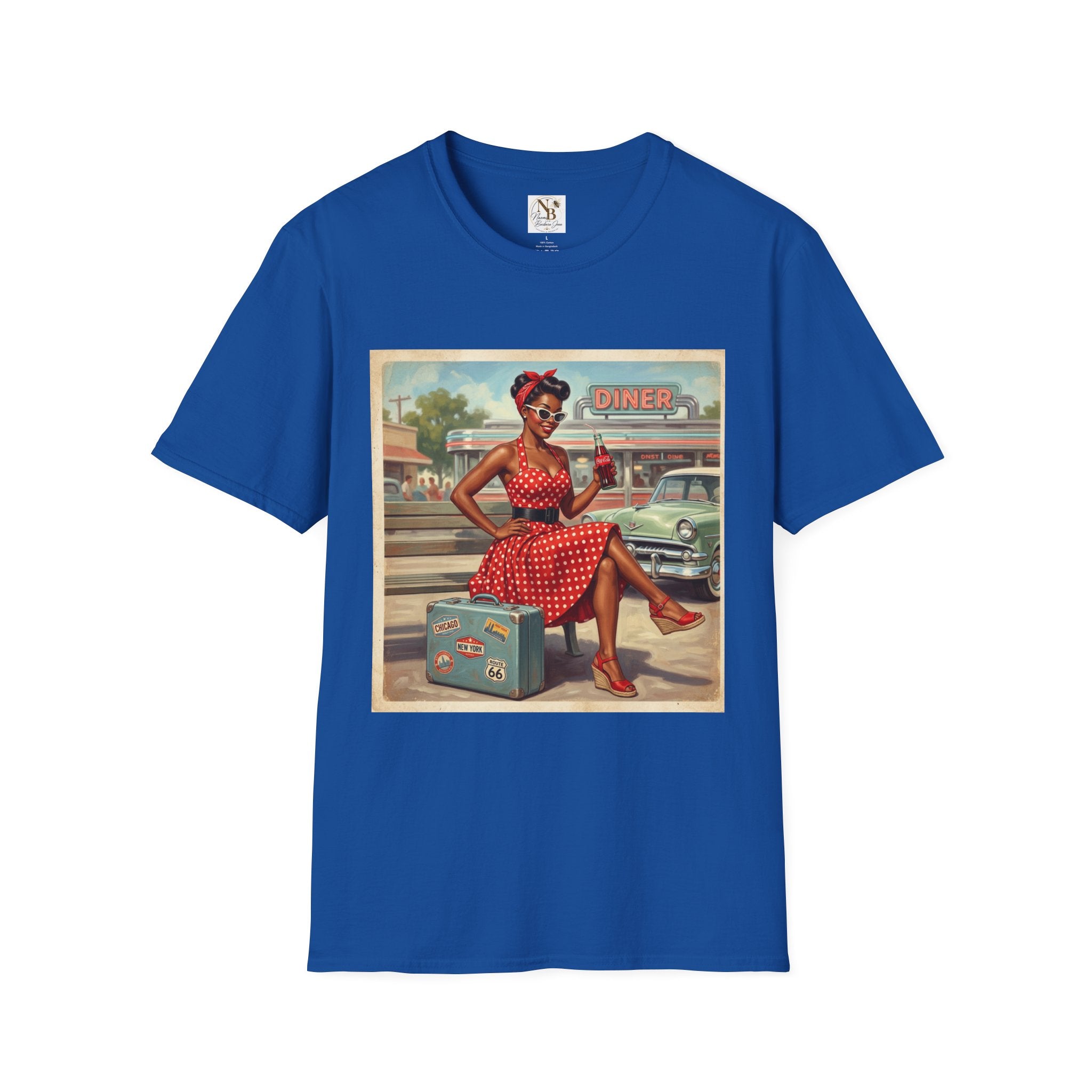 Poka Dot Vintage Inspired Unisex Softstyle T-Shirt