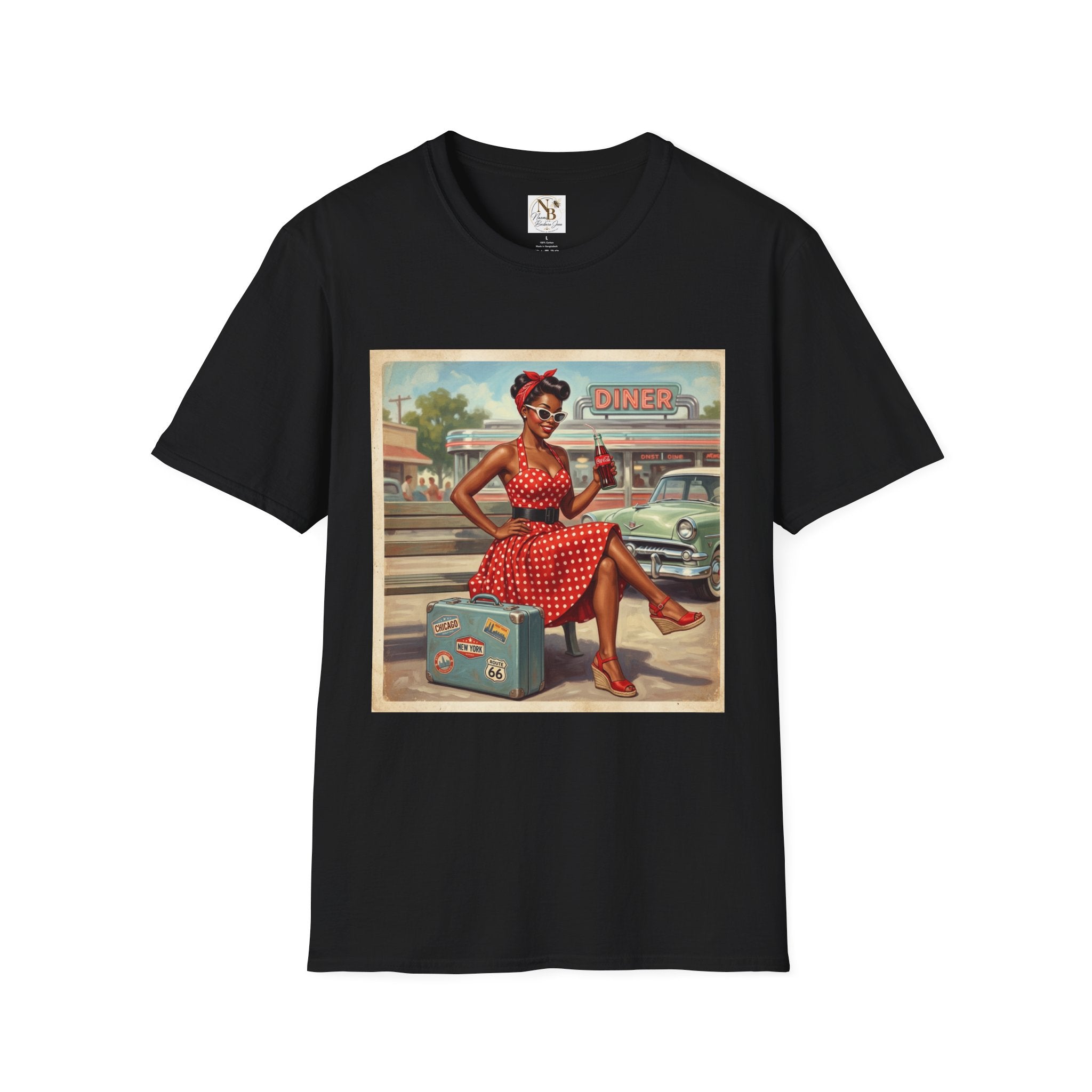 Poka Dot Vintage Inspired Unisex Softstyle T-Shirt
