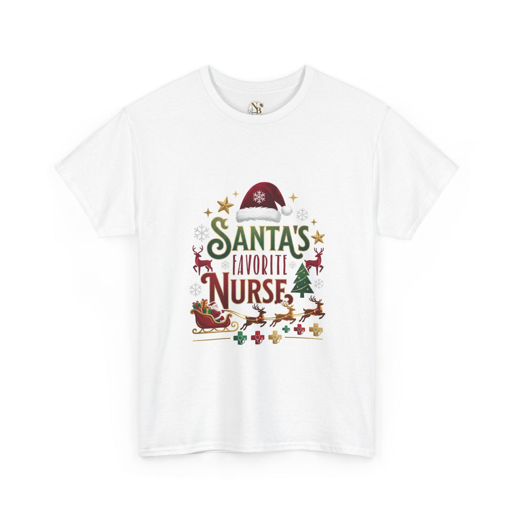 Santa's Favorite Nurse Unisex Heavy Cotton Tee