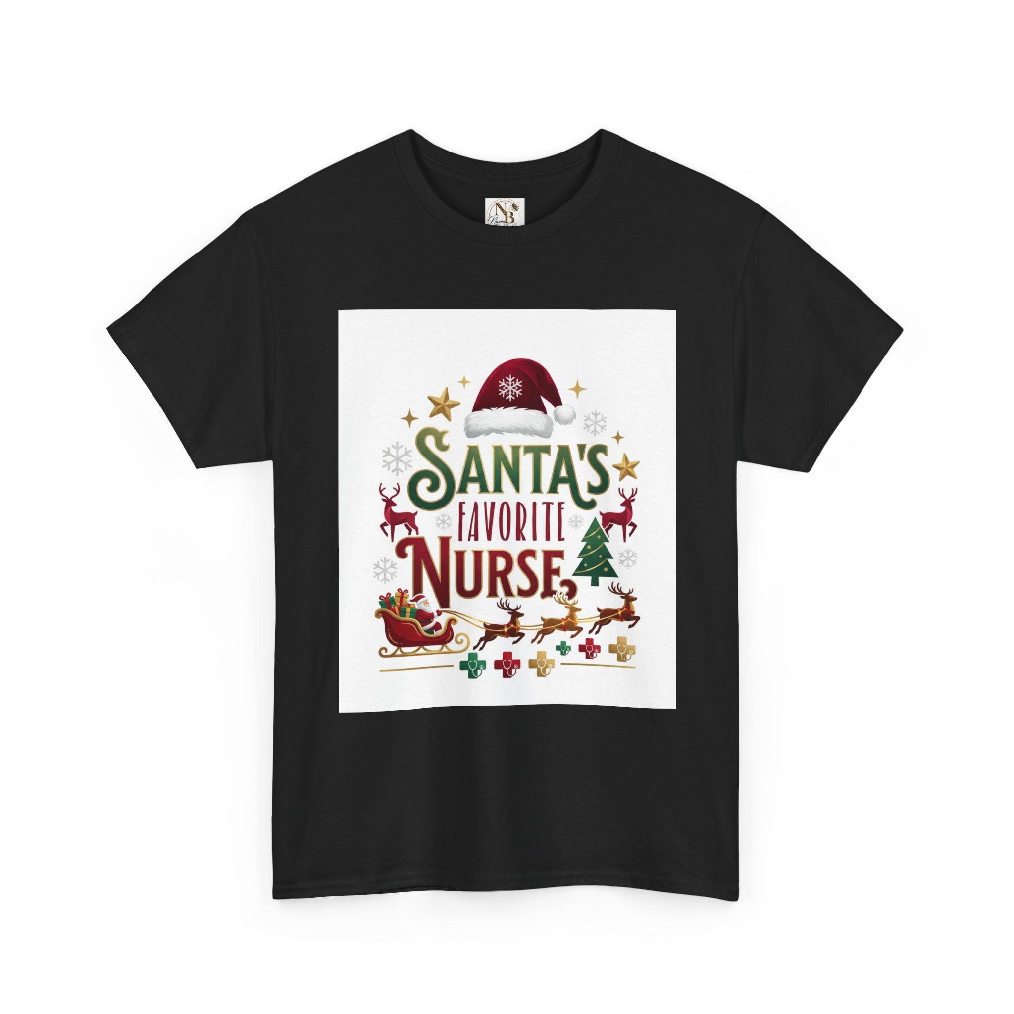 Santa's Favorite Nurse Unisex Heavy Cotton Tee