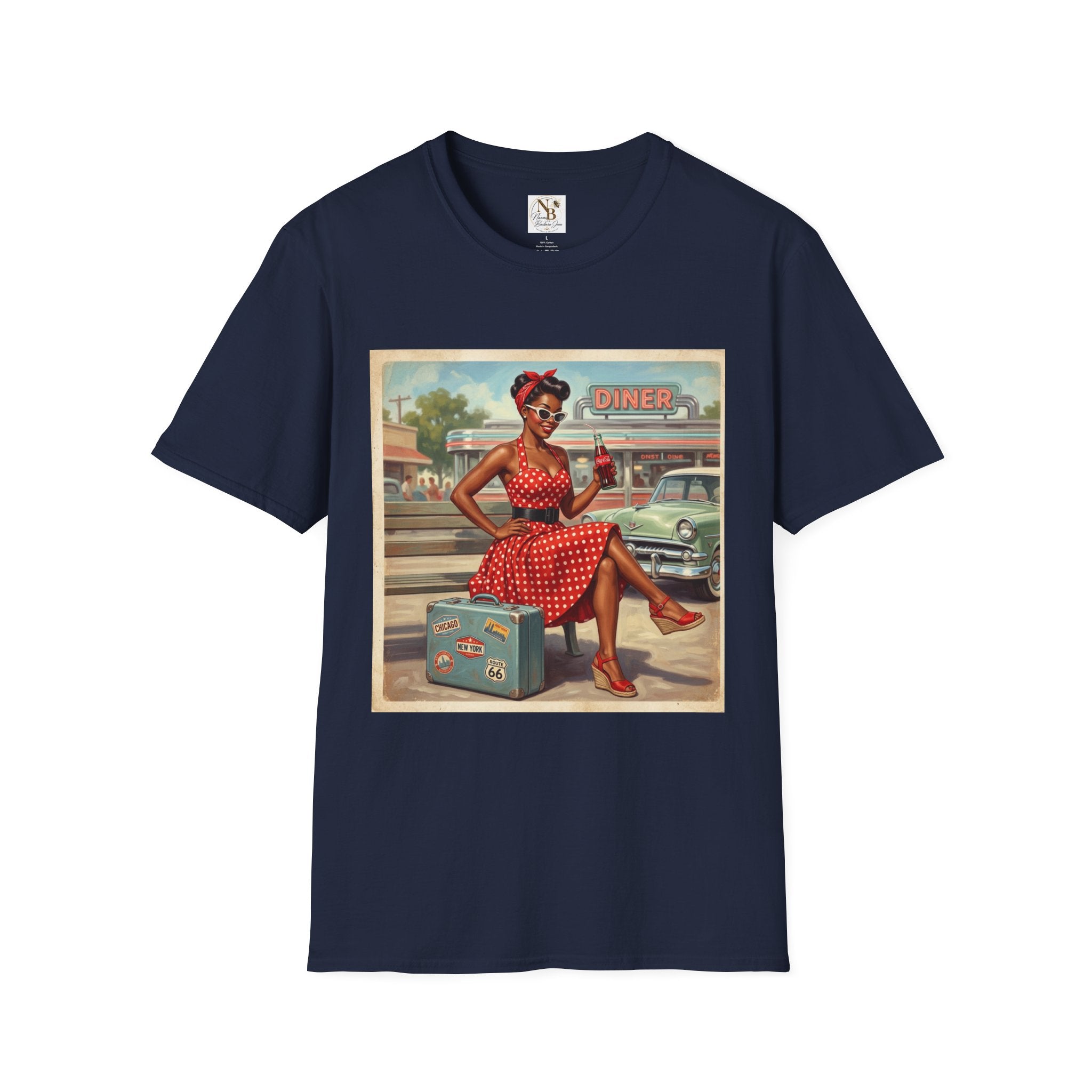 Poka Dot Vintage Inspired Unisex Softstyle T-Shirt