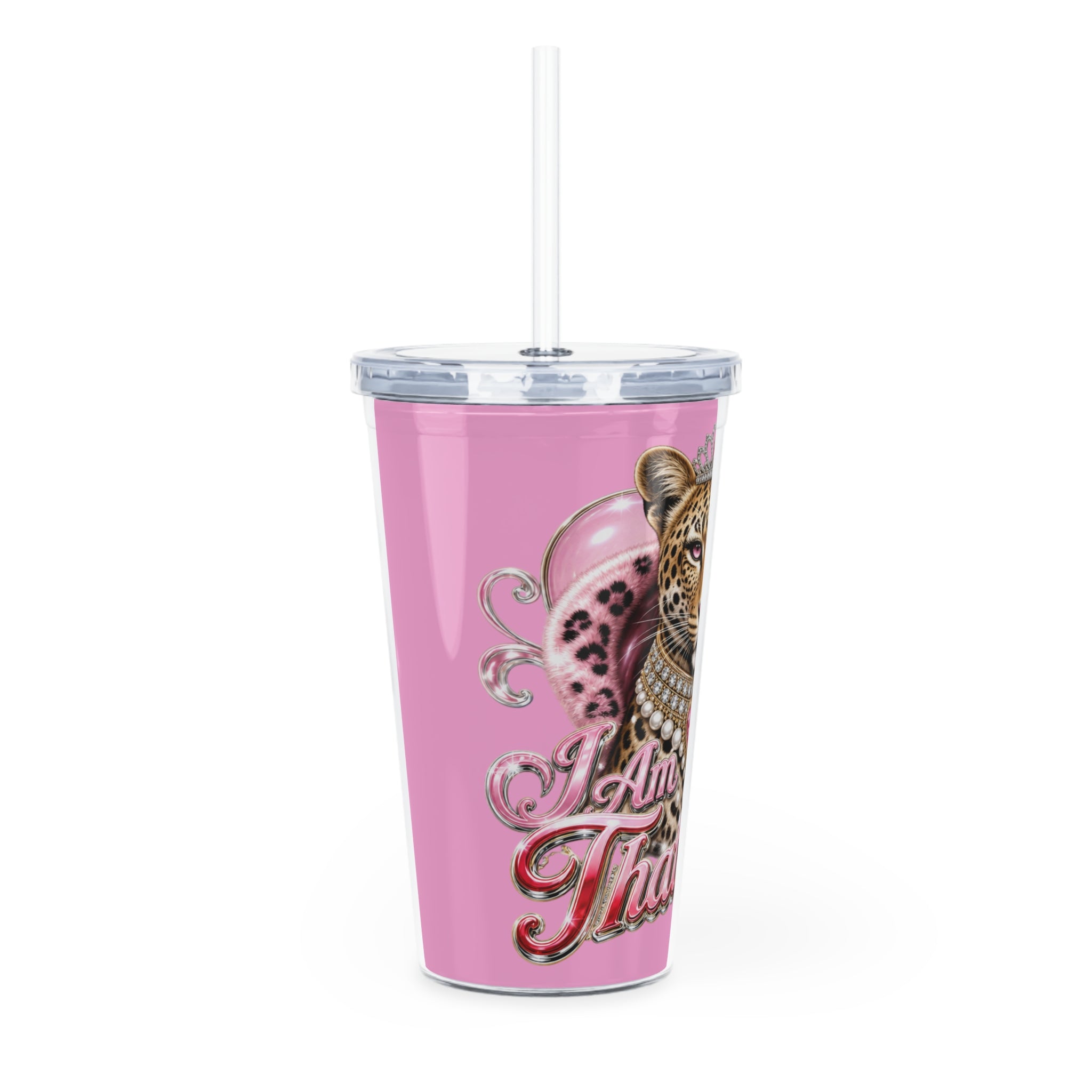 I Am That Girl Plastic Tumbler with Straw