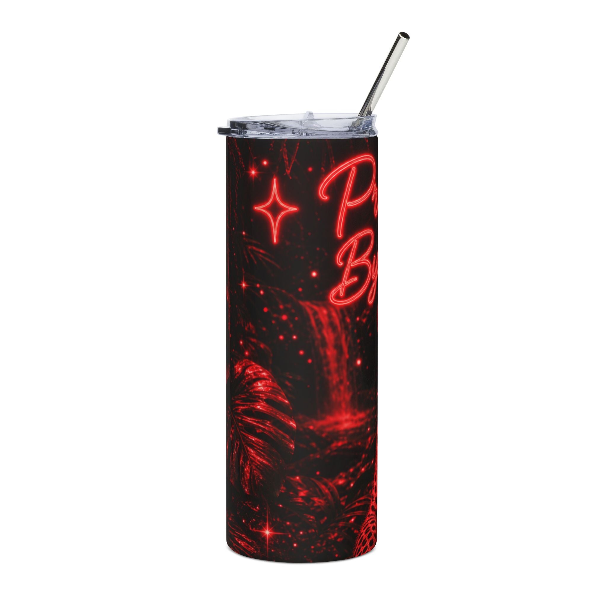 Pretty By Nature Red Stainless Steel Tumbler, 20oz