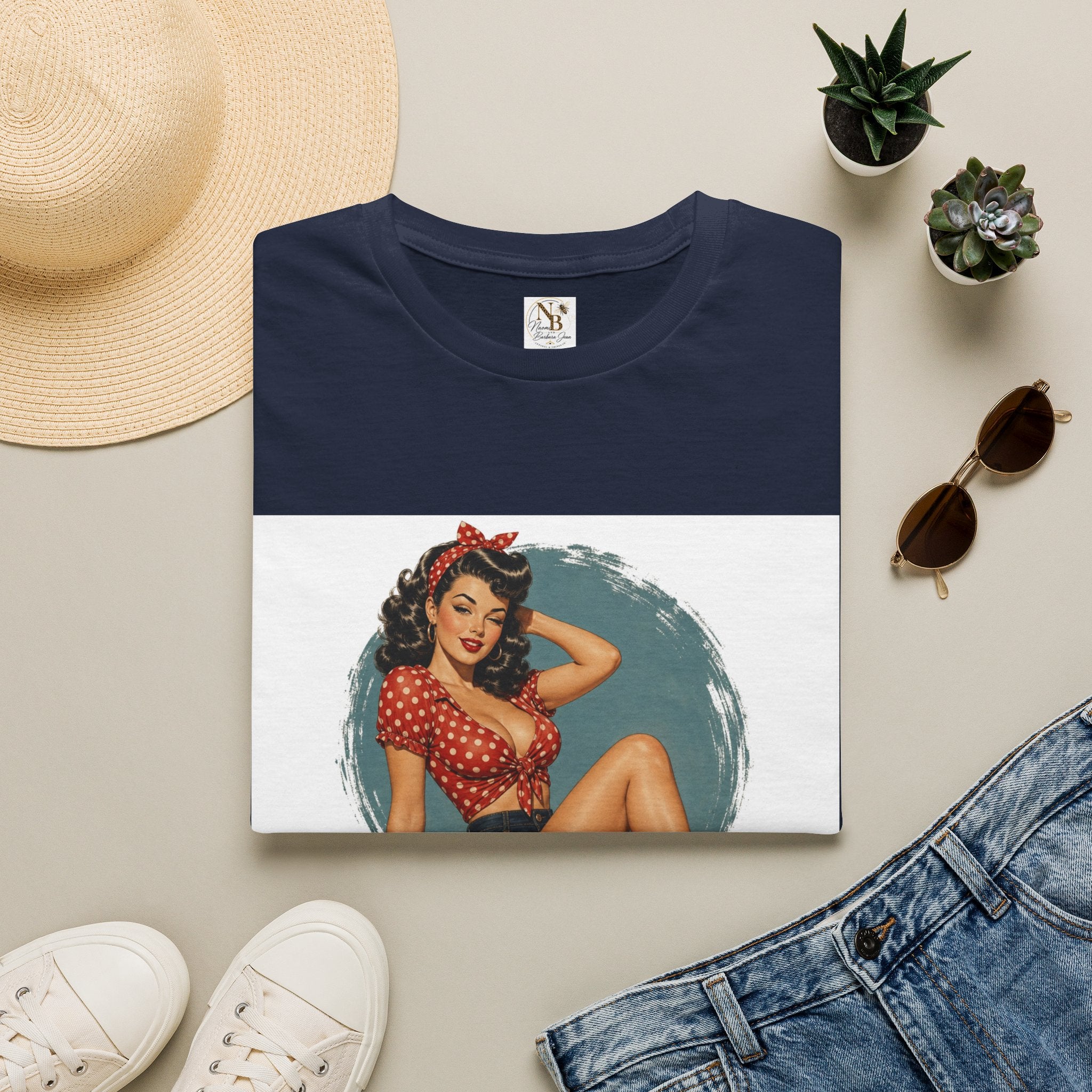 Pin Up Girl Red Unisex Softstyle T-Shirt