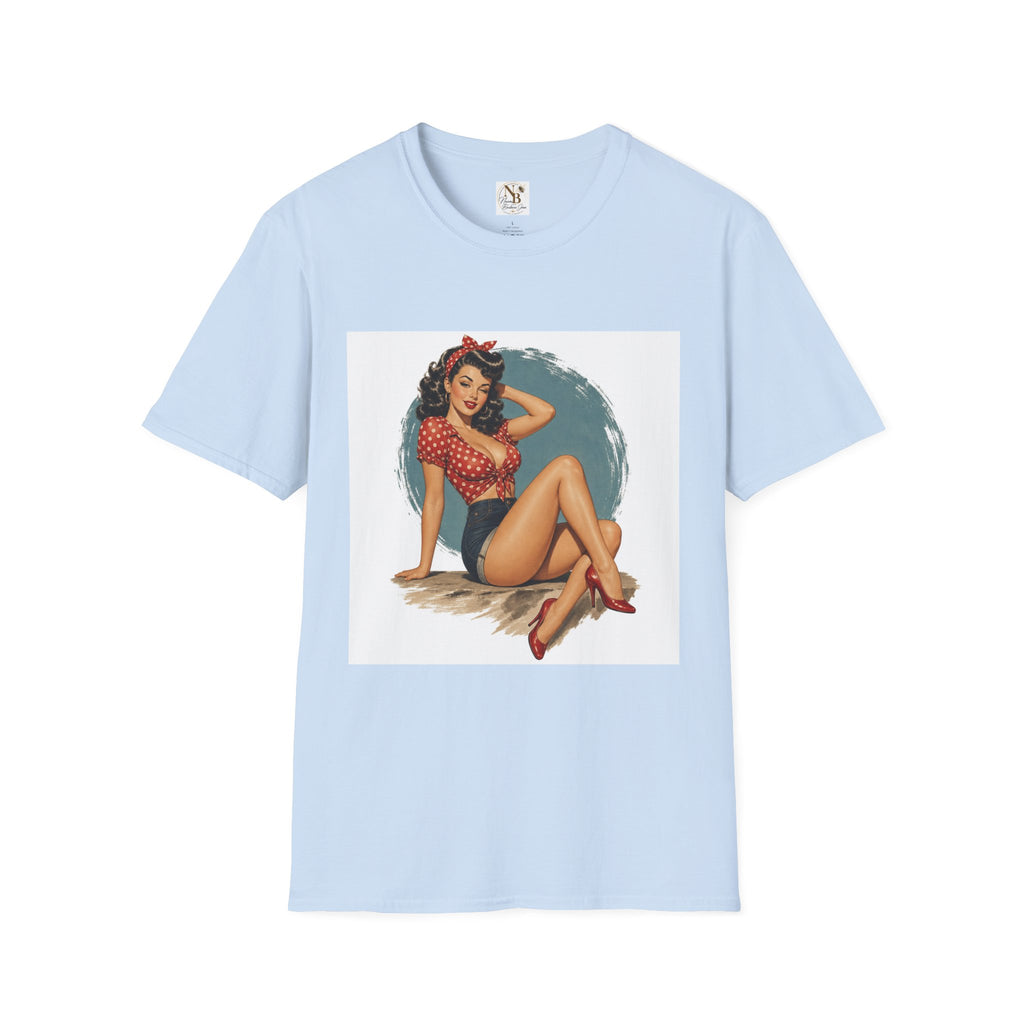 Pin Up Girl Red Unisex Softstyle T-Shirt