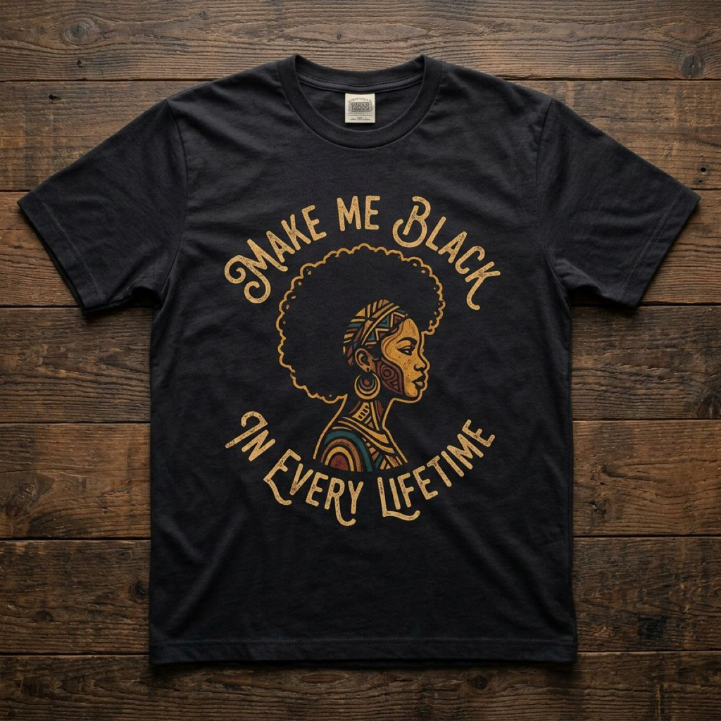 Make Me Black In Every Lifetime Unisex Heavy Cotton Tee