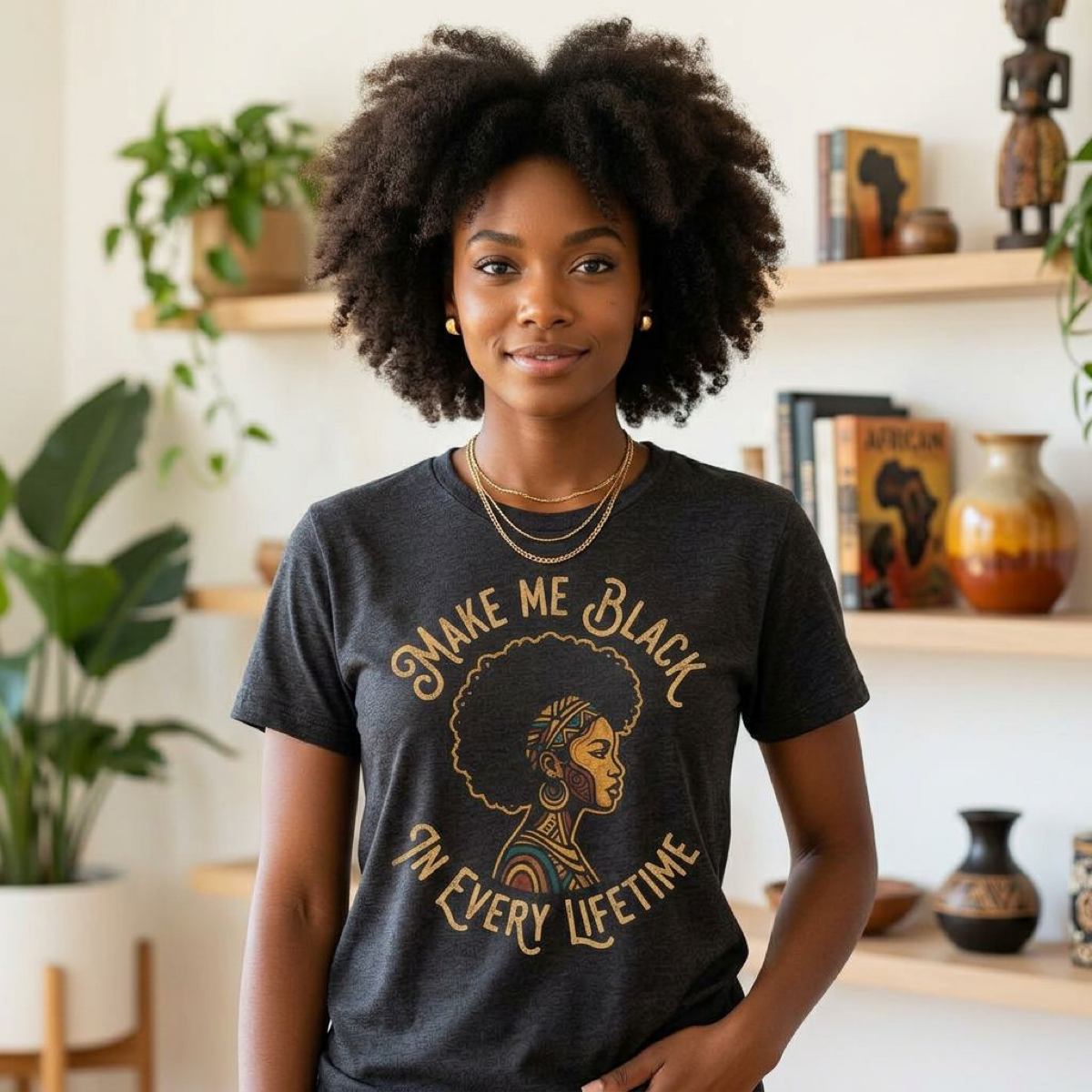 Make Me Black In Every Lifetime Unisex Heavy Cotton Tee