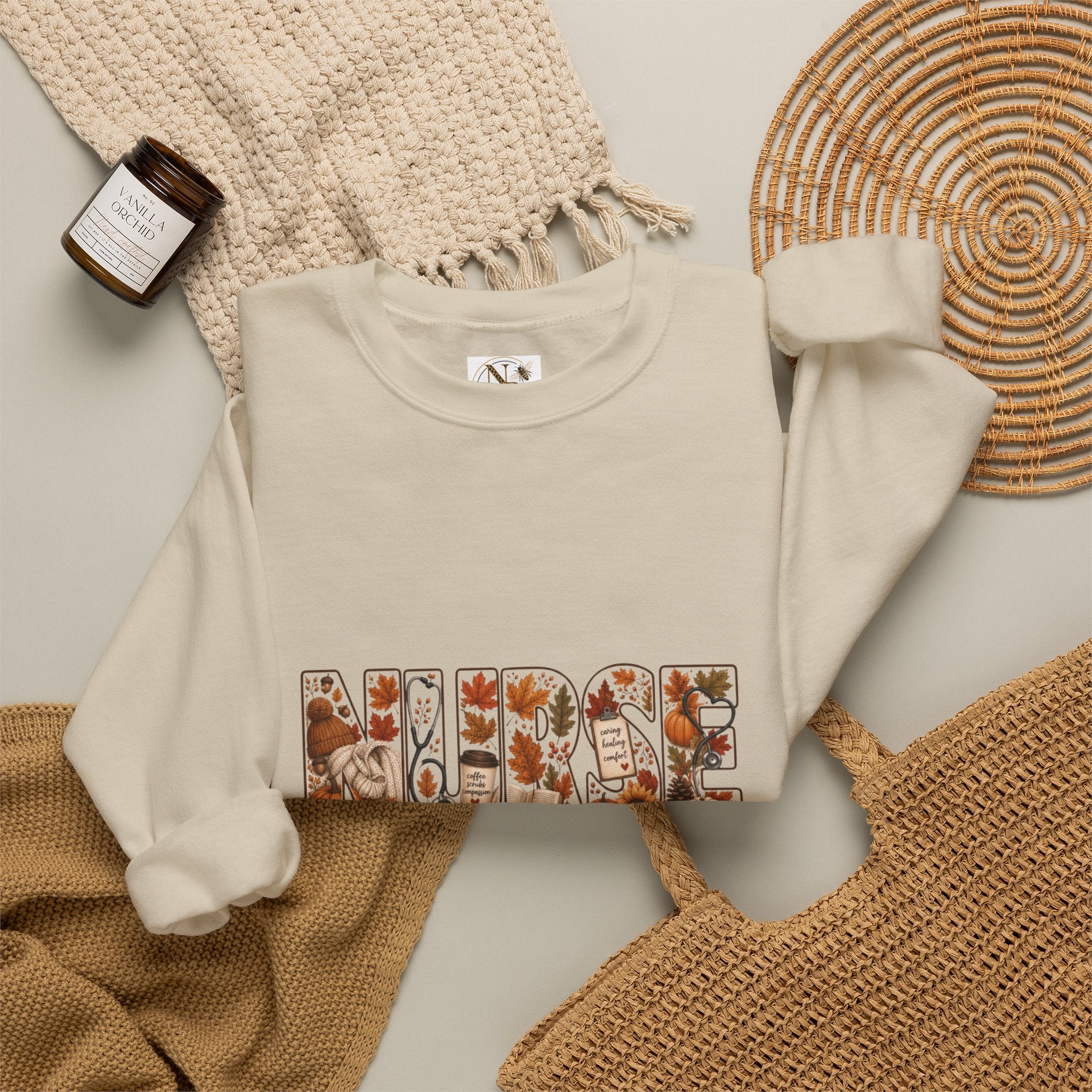 Fall Nurse Unisex Heavy Blend™ Crewneck Sweatshirt