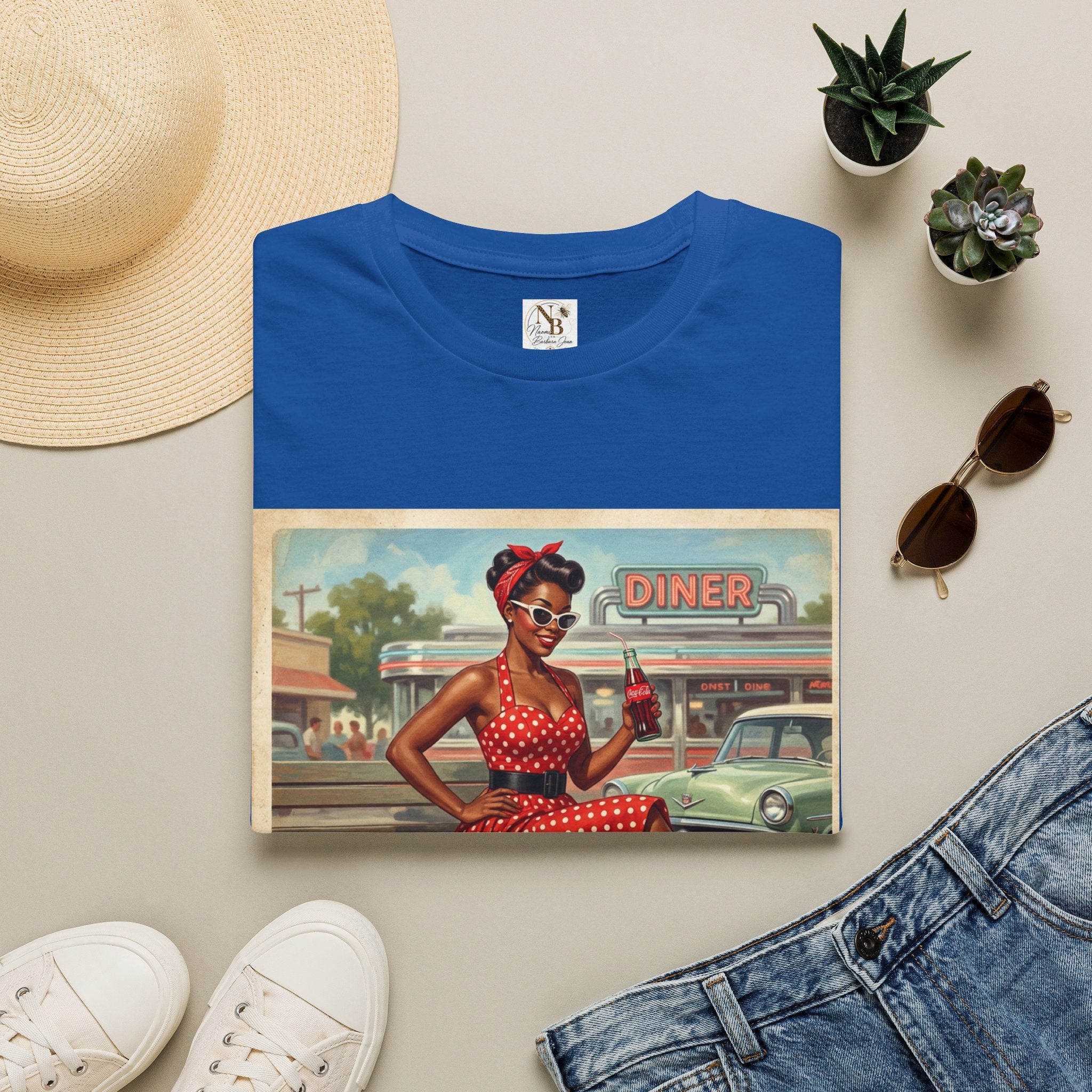 Poka Dot Vintage Inspired Unisex Softstyle T-Shirt