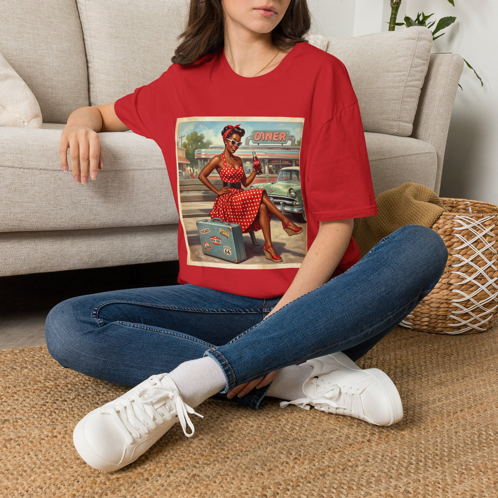 Poka Dot Vintage Inspired Unisex Softstyle T-Shirt