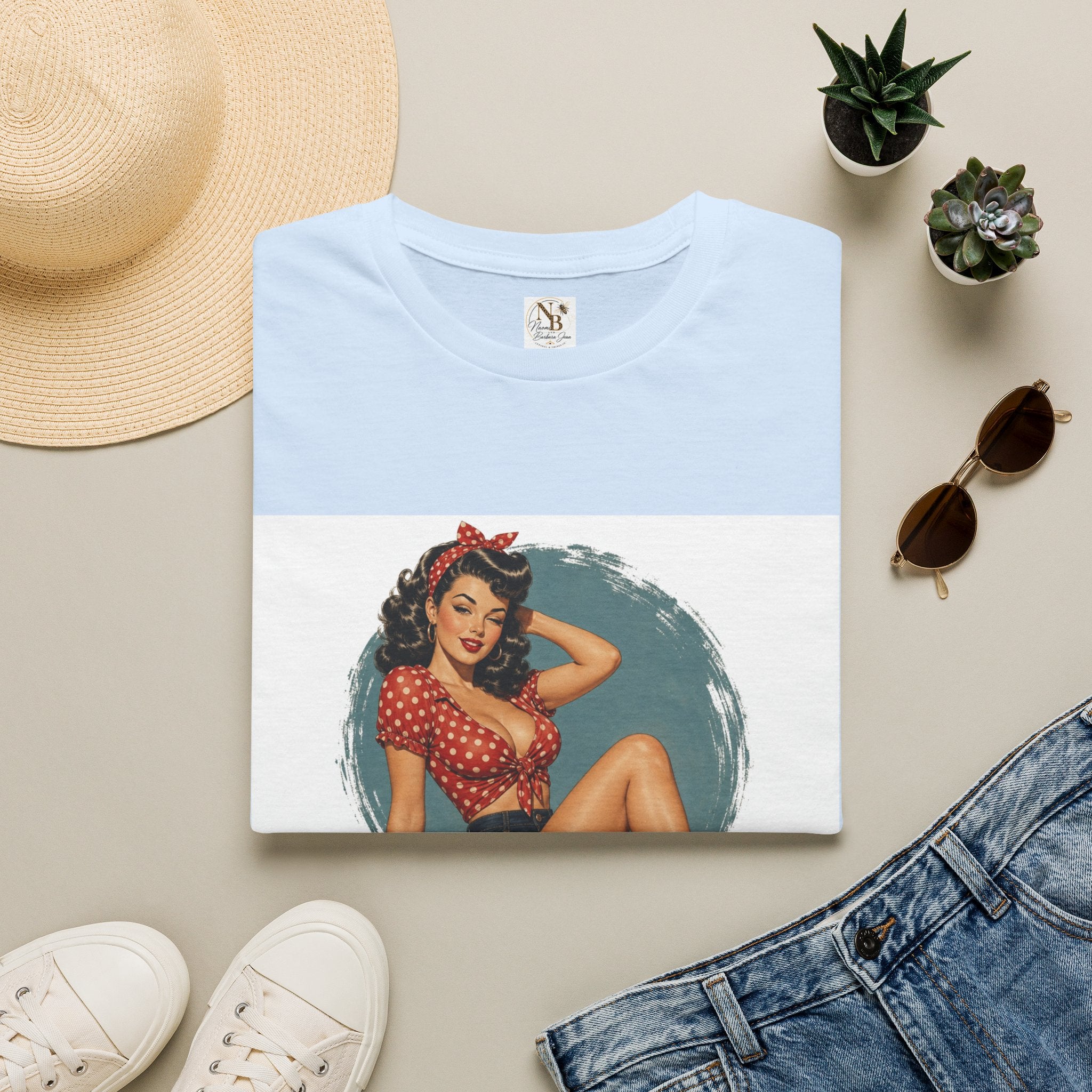 Pin Up Girl Red Unisex Softstyle T-Shirt