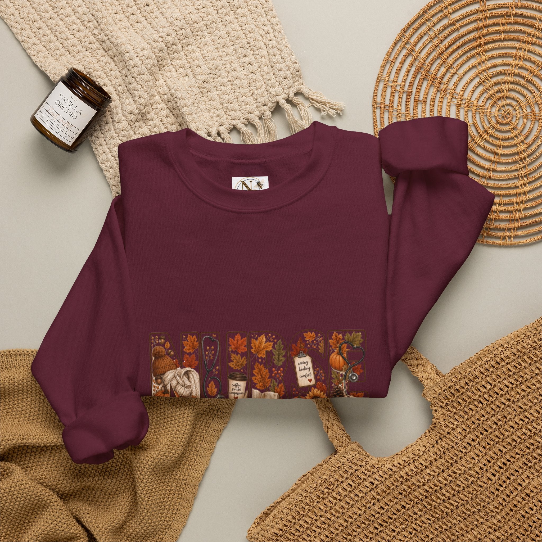 Fall Nurse Unisex Heavy Blend™ Crewneck Sweatshirt