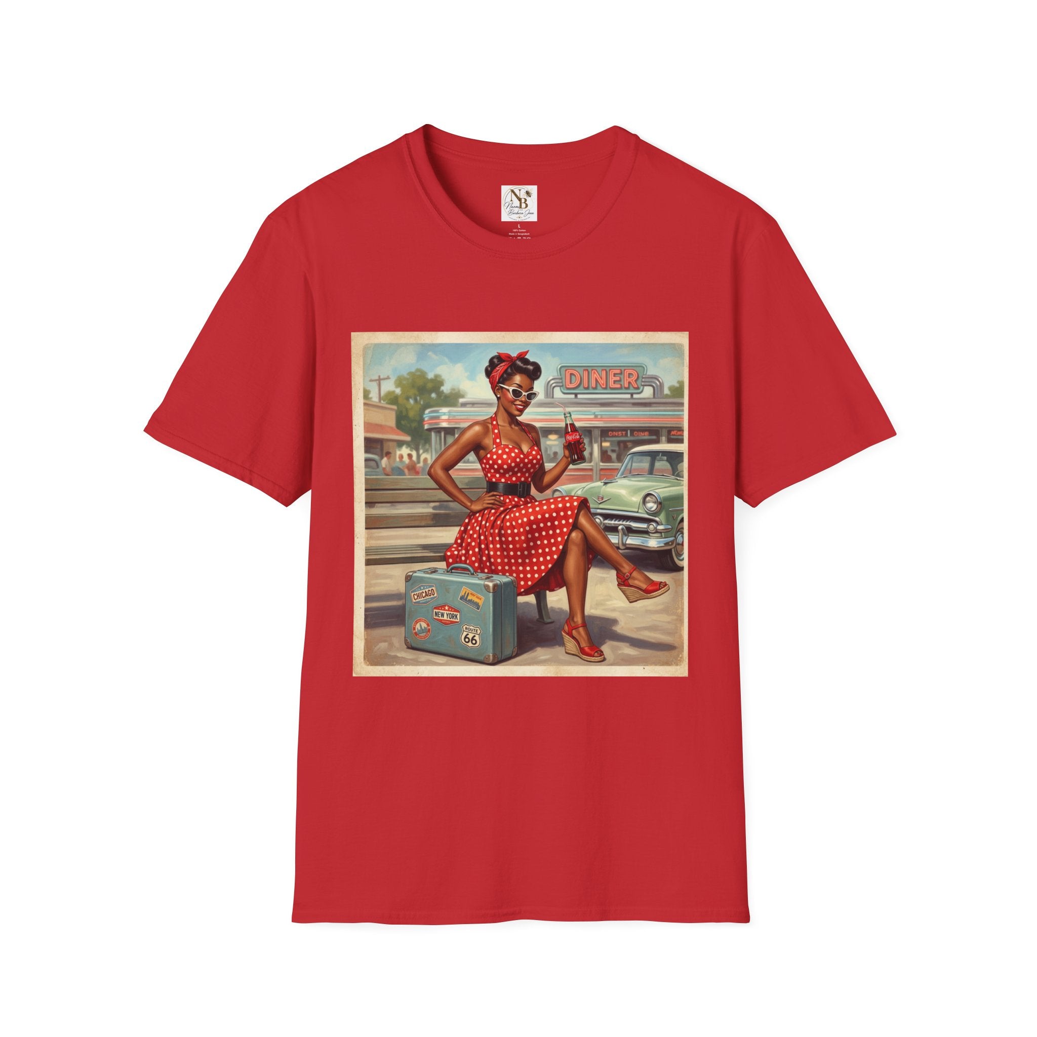Poka Dot Vintage Inspired Unisex Softstyle T-Shirt