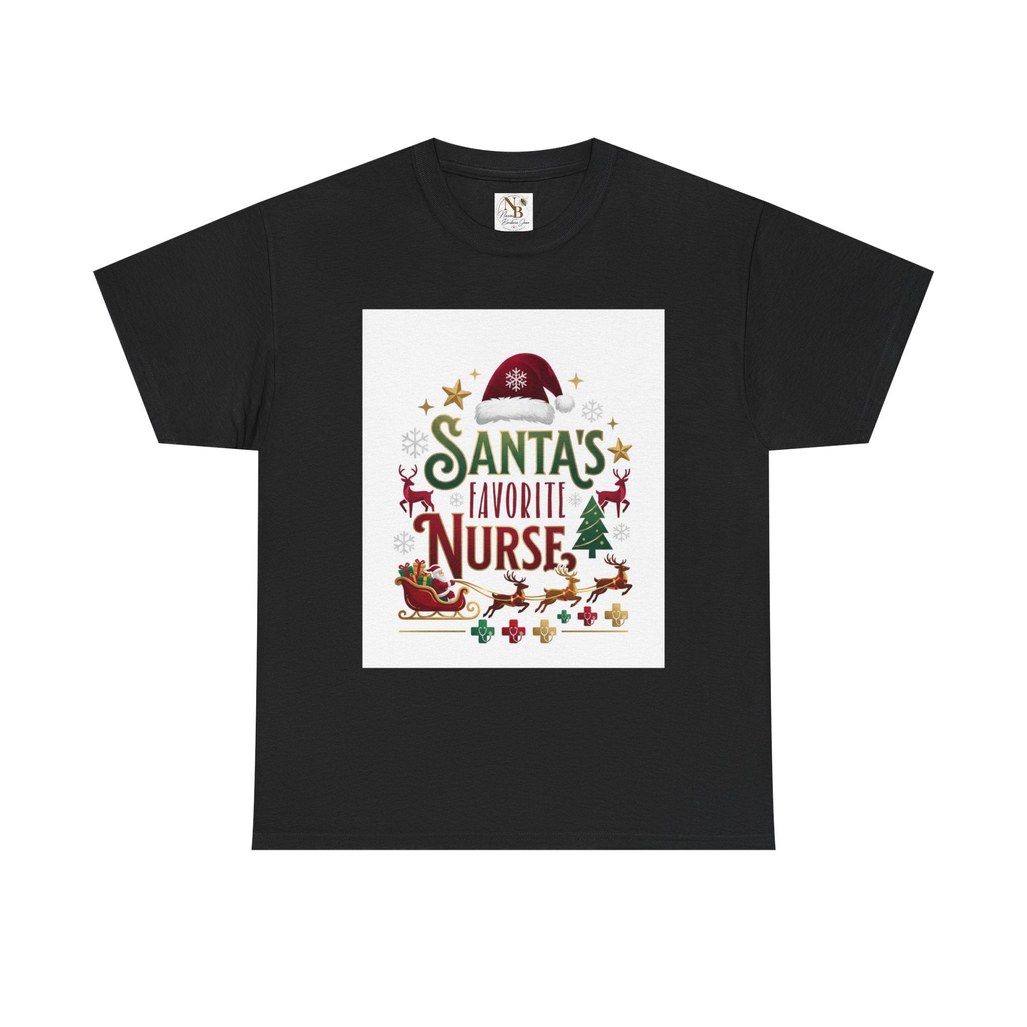 Santa's Favorite Nurse Unisex Heavy Cotton Tee