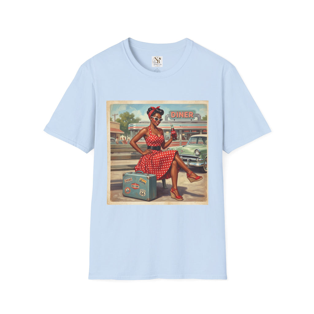 Poka Dot Vintage Inspired Unisex Softstyle T-Shirt