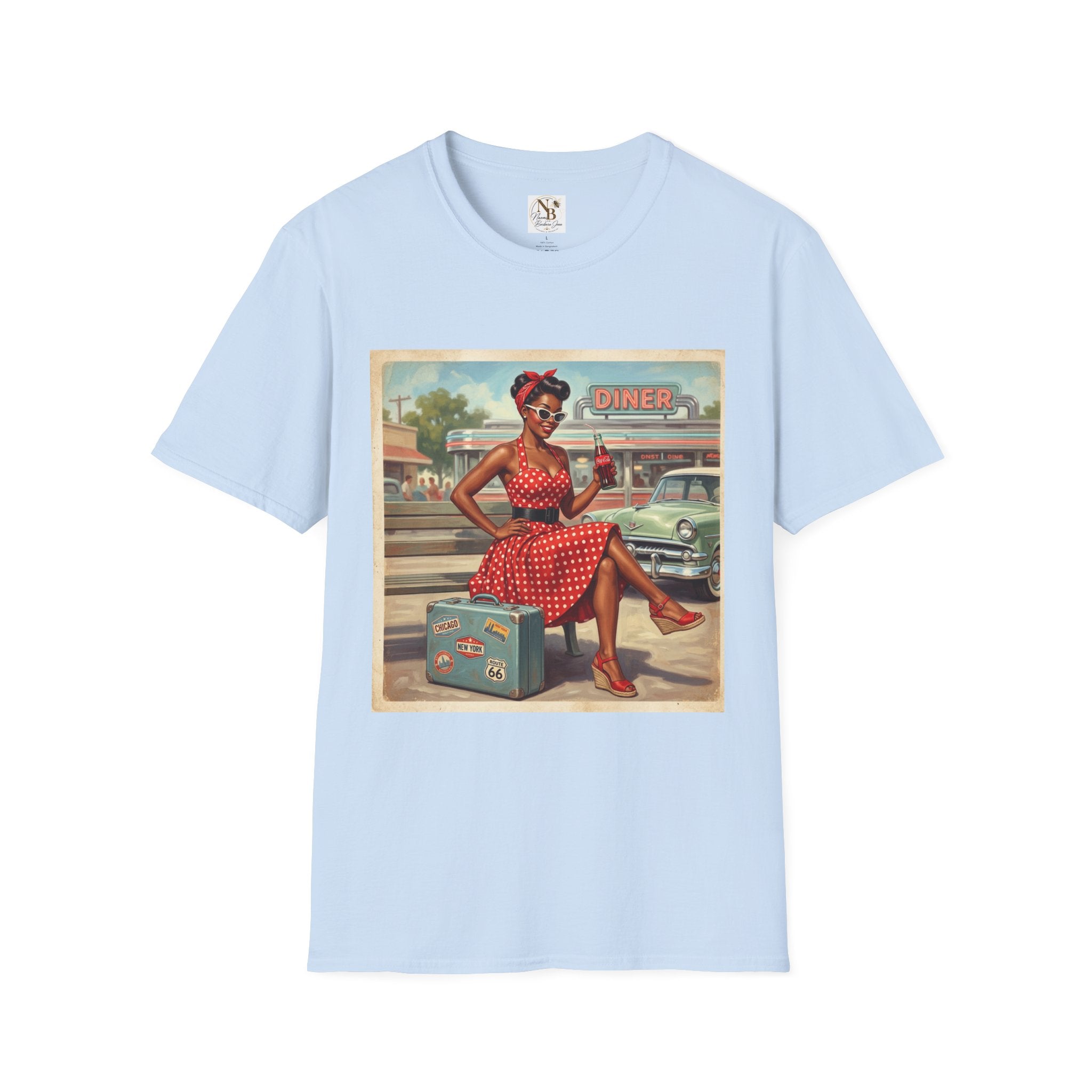 Poka Dot Vintage Inspired Unisex Softstyle T-Shirt