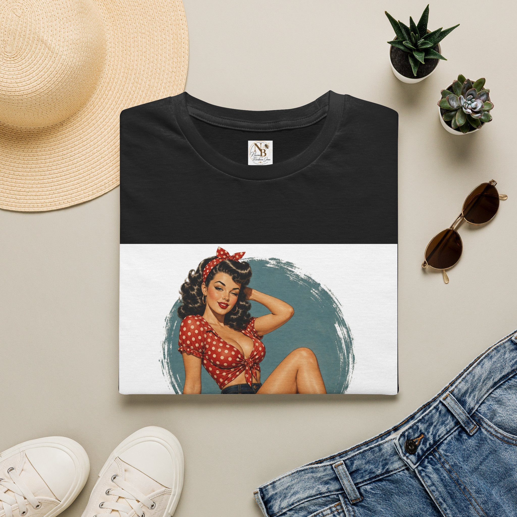 Pin Up Girl Red Unisex Softstyle T-Shirt