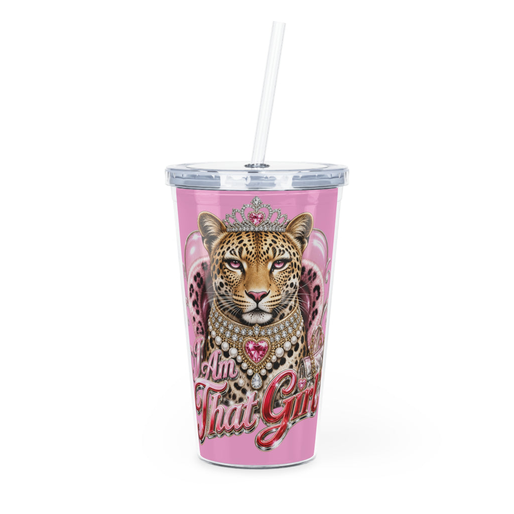 I Am That Girl Plastic Tumbler with Straw