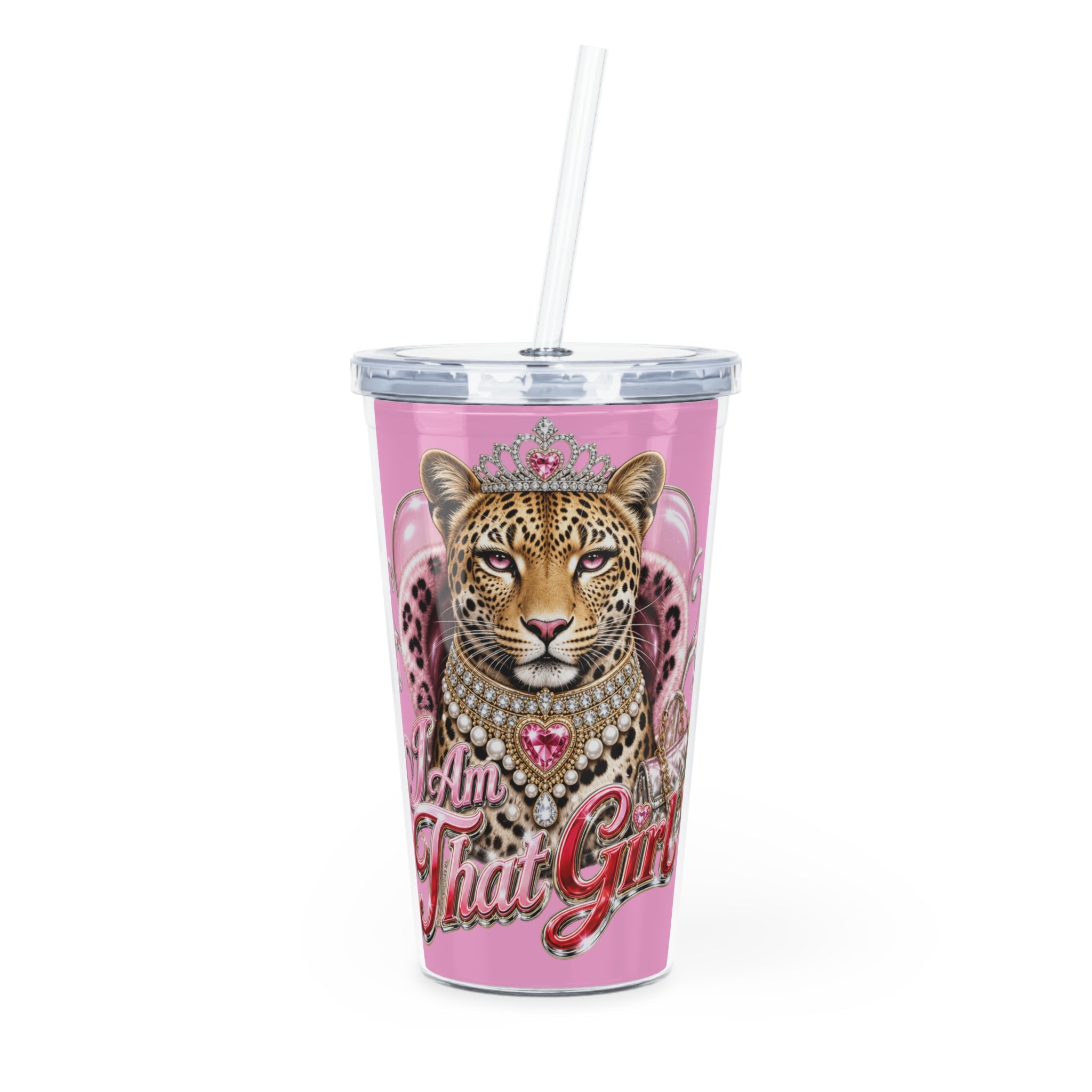 I Am That Girl Plastic Tumbler with Straw