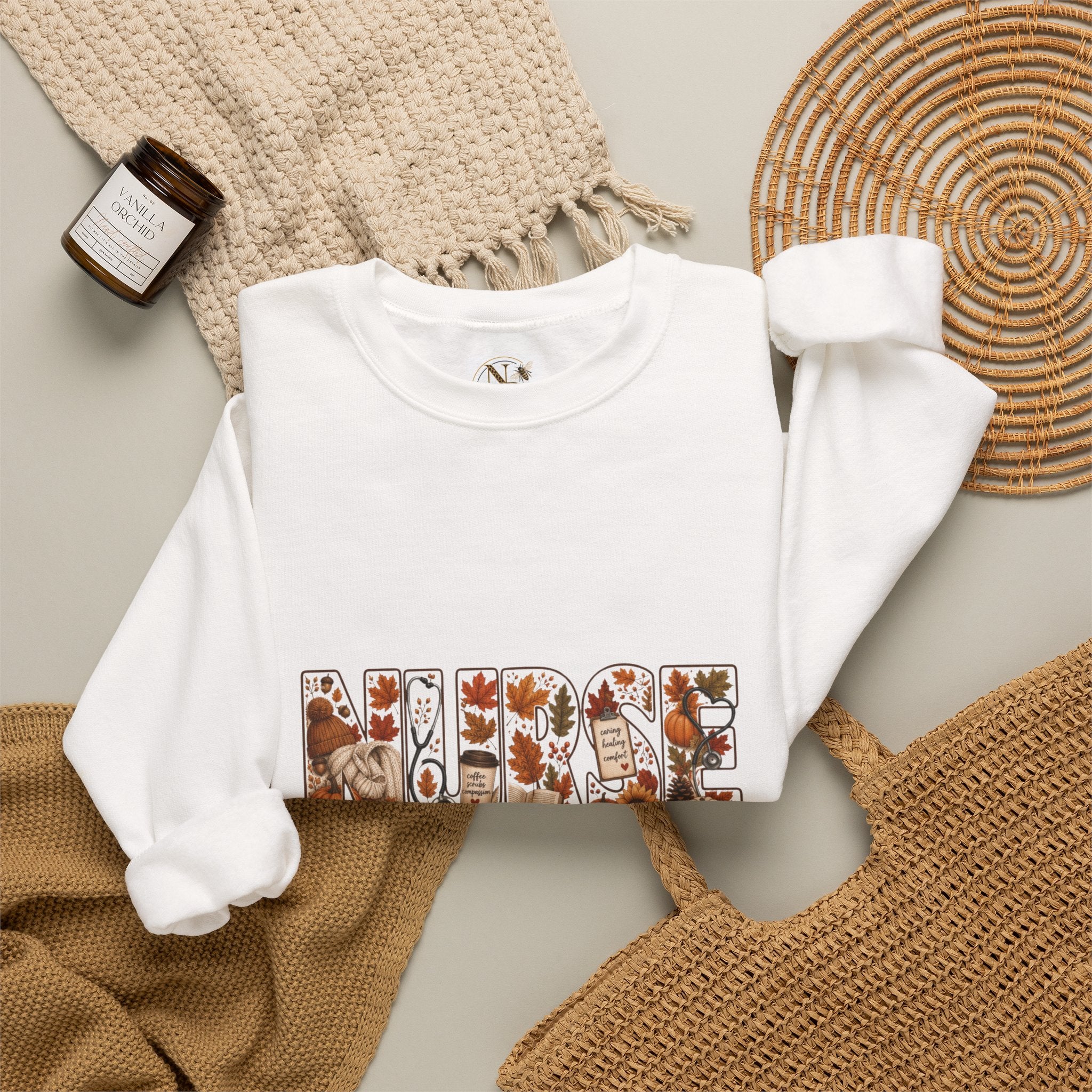 Fall Nurse Unisex Heavy Blend™ Crewneck Sweatshirt