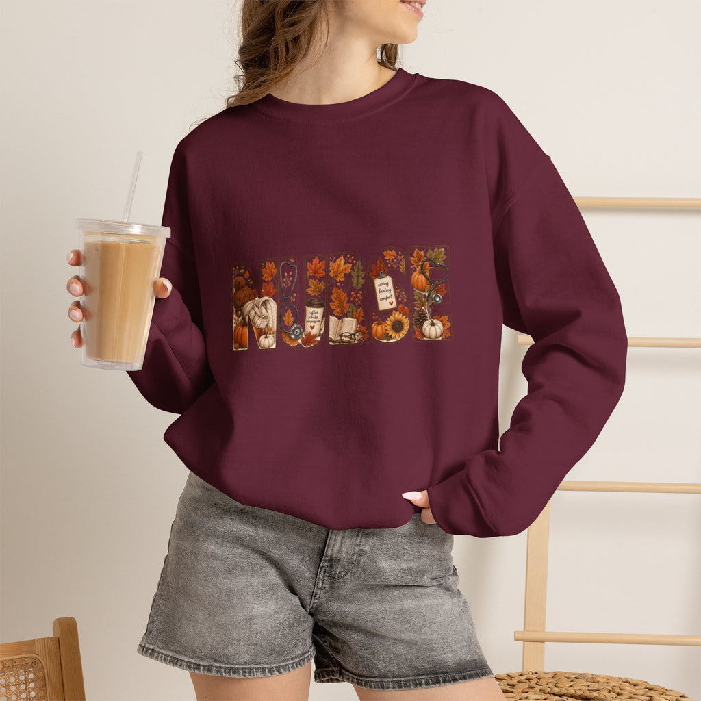 Fall Nurse Unisex Heavy Blend™ Crewneck Sweatshirt