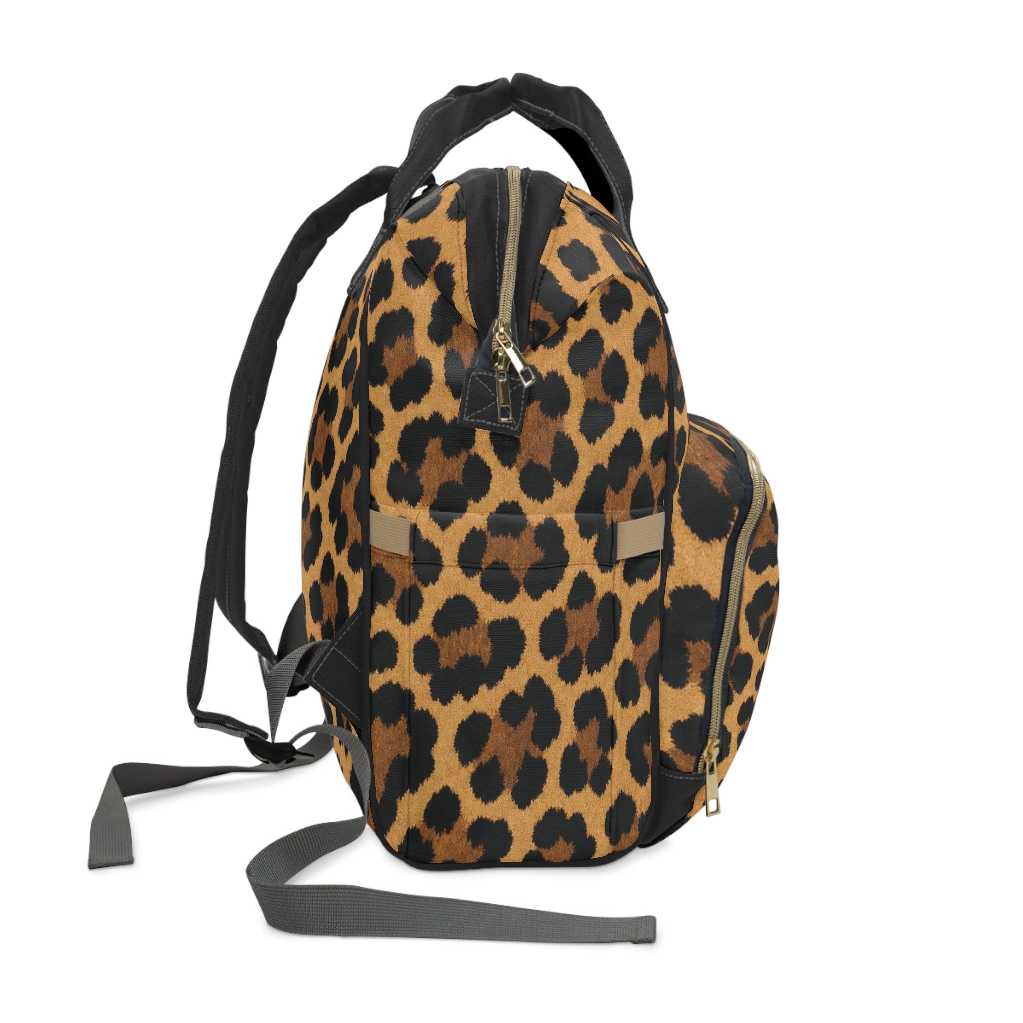 Leopard Print Multifunctional Diaper Backpack